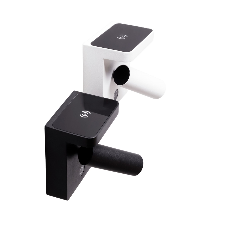 MAXLIGHT W0373 - Spot mural avec charge sans fil LOFER LED/7W/230V blanc