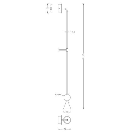 MAXLIGHT W0449 - Applique murale BINGO LED/8W/230V CRI 92 dorée/beige
