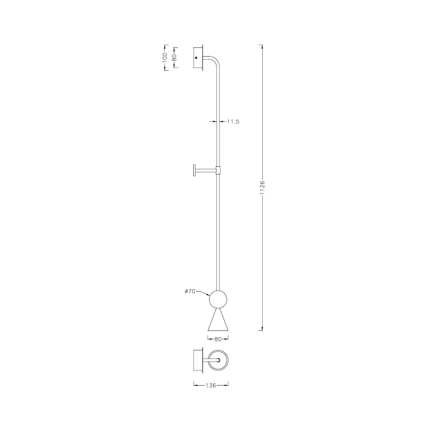 MAXLIGHT W0449 - Applique murale BINGO LED/8W/230V CRI 92 dorée/beige