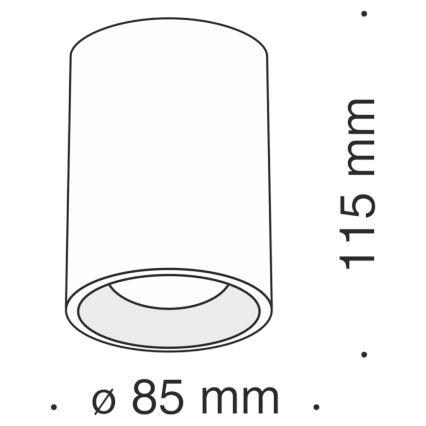 Maytoni C012CL-01B - Spot SLIM 1xGU10/50W/230V zwart