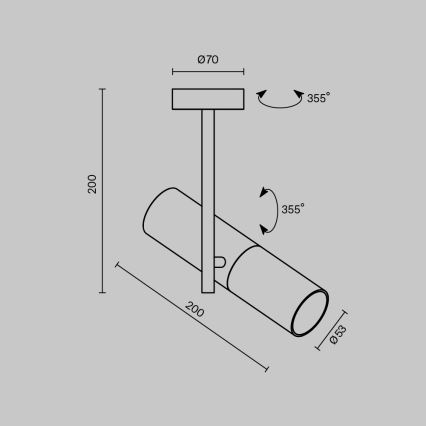 Maytoni C020CL-01W - Spot ELTI 1xGU10/50W/230V wit