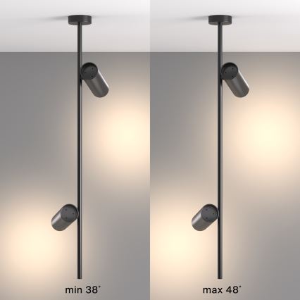 Maytoni C021CL-02B - Hanglamp met vaste pendel ELTI 2xGU10/50W/230V zwart