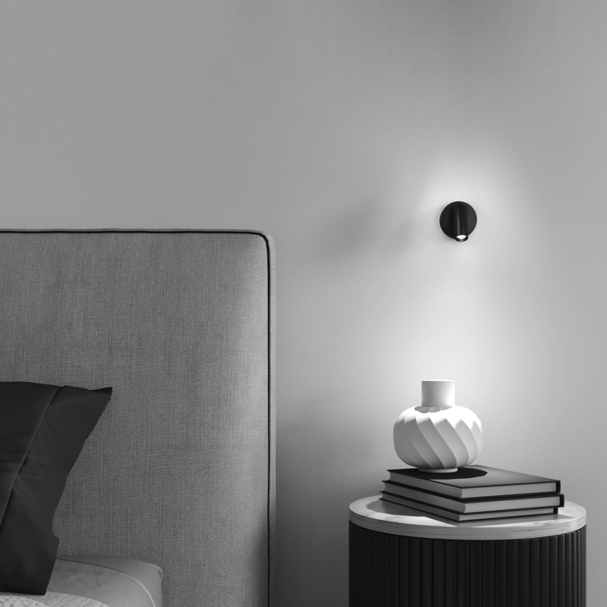 Maytoni C038WL-L3B3K - LED wand verlichting MIRAX LED/3W/230V 3000K zwart