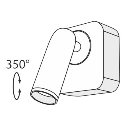 Maytoni C039WL-L3B3K - LED Wandspot MIRAX LED/3W/230V zwart