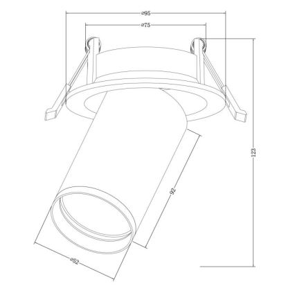 Maytoni C048CL-U-1WS - Inbouwspot FOCUS 1xGU10/10W/230V glanzend chroom