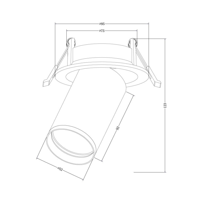 Maytoni C048CL-U-1WS - Inbouwspot FOCUS 1xGU10/10W/230V glanzend chroom