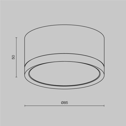 Maytoni C086CL-GX53-SRD-B - Spot HOOP 1xGX53/15W/230V noir