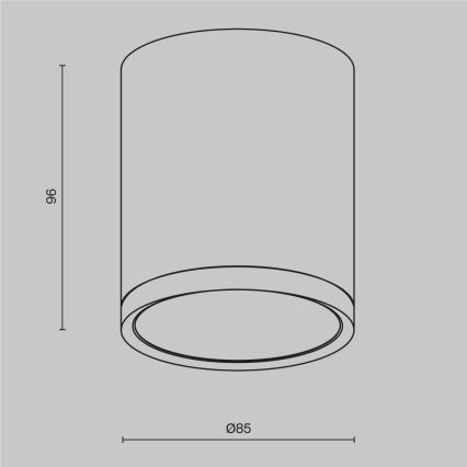 Maytoni C086CM-GX53-MRD-B - Spot HOOP 1xGX53/15W/230V noir