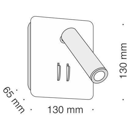 Maytoni C175-WL-01-6W-B - LED Wandspot IOS LED/9W/230V zwart