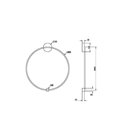 Maytoni MOD005WL-L46BSK1 - Applique murale HALO LED/47W/230V