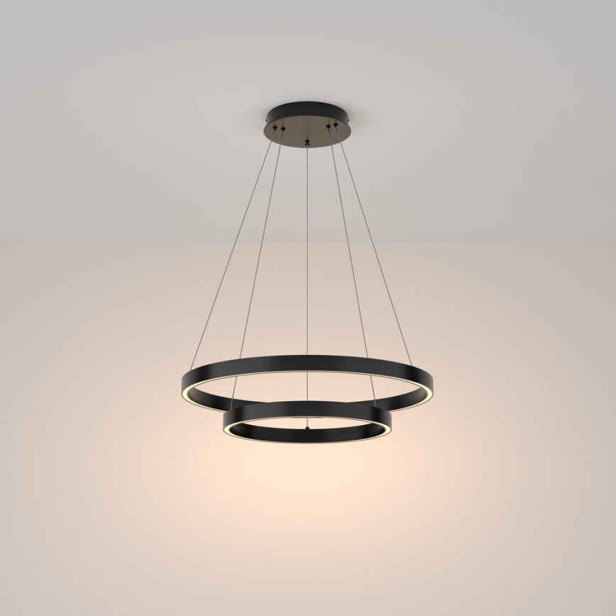 Maytoni MOD058PL-L55B3K - Suspension filaire RIM LED/61W/230V 3000K d. 60 cm noir
