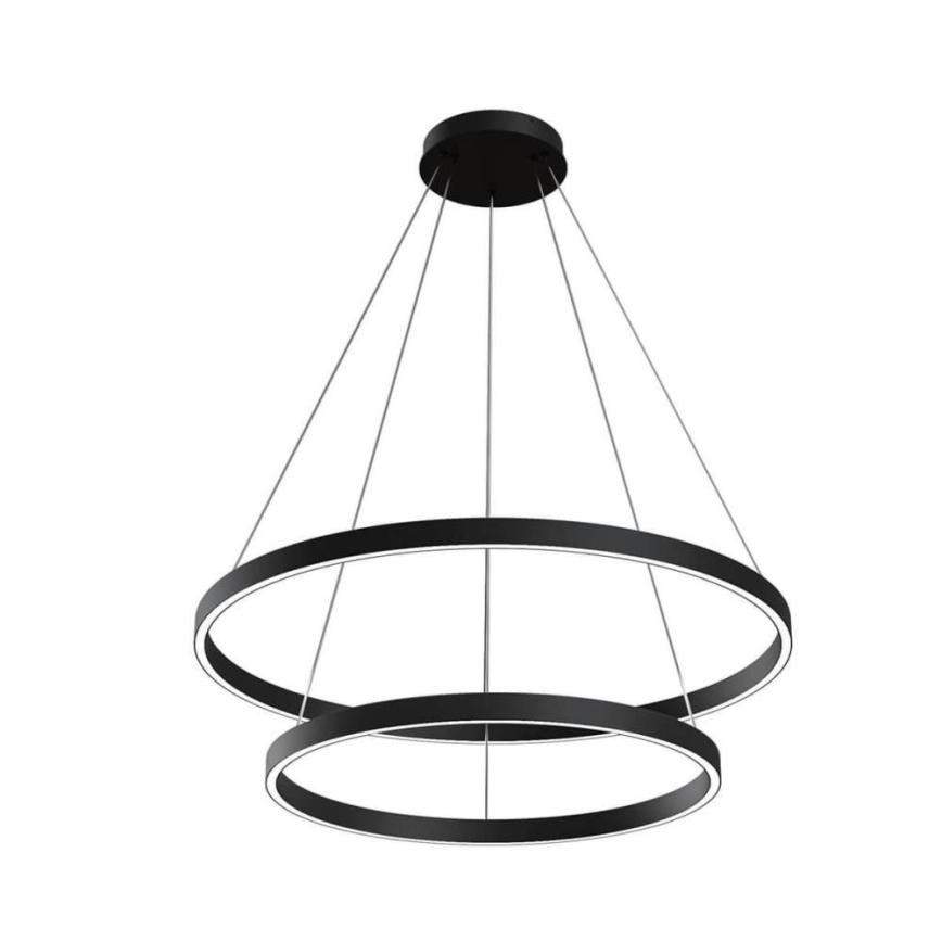 Maytoni MOD058PL-L74B3K - LED Hanglamp aan een koord RIM LED/88W/230V 3000K diameter 80 cm zwart