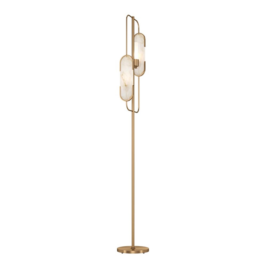 Maytoni MOD099FL-02G - Lampadaire MARMO 2xG9/40W/230V