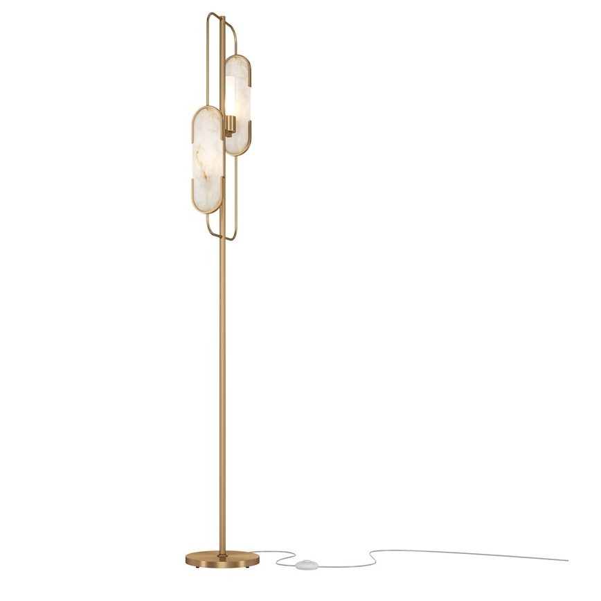 Maytoni MOD099FL-02G - Staande Lamp MARMO 2xG9/40W/230V