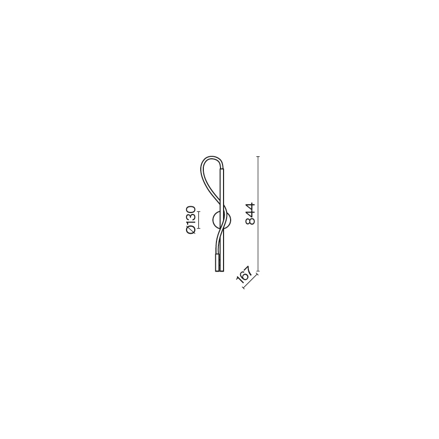 Maytoni MOD166WL-L12G3K - Applique murale TAU LED/13W/230V