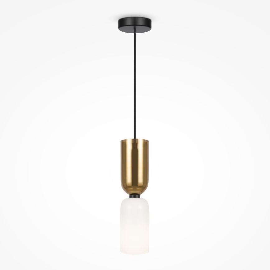 Maytoni MOD177PL-01G - Hanglamp aan een koord MEMORY 1xE14/40W/230V goud/wit