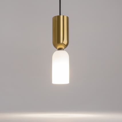 Maytoni MOD177PL-01G - Hanglamp aan een koord MEMORY 1xE14/40W/230V goud/wit