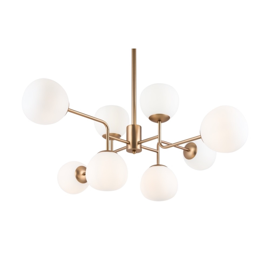 Maytoni MOD221-PL-08-G - Suspension avec tige ERICH 8xE14/40W/230V cuivre