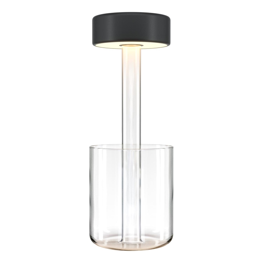 Maytoni MOD229TL-L3B3K1 - Dimbare oplaadbare draagbare LED-tafellamp LED/3W/5V 2200-4000K 2000 mAh zwart/helder