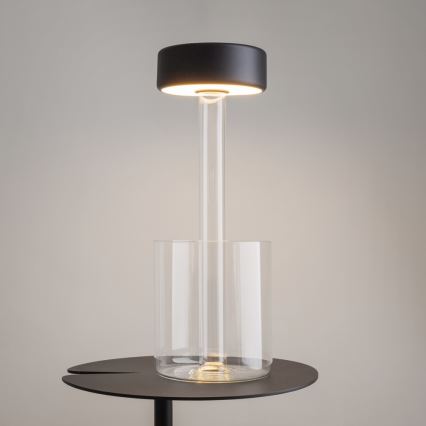 Maytoni MOD229TL-L3B3K1 - Lampe de table portable à intensité variable et rechargeable LED/3W/5V 2200-4000K noir/transparent