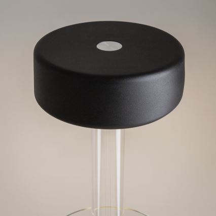 Maytoni MOD229TL-L3B3K1 - Lampe de table portable à intensité variable et rechargeable LED/3W/5V 2200-4000K noir/transparent