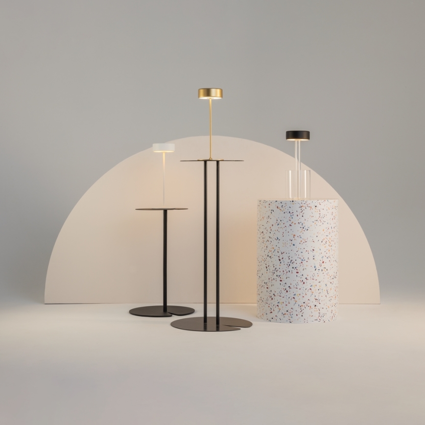 Maytoni MOD229TL-L3B3K1 - Lampe de table portable à intensité variable et rechargeable LED/3W/5V 2200-4000K noir/transparent