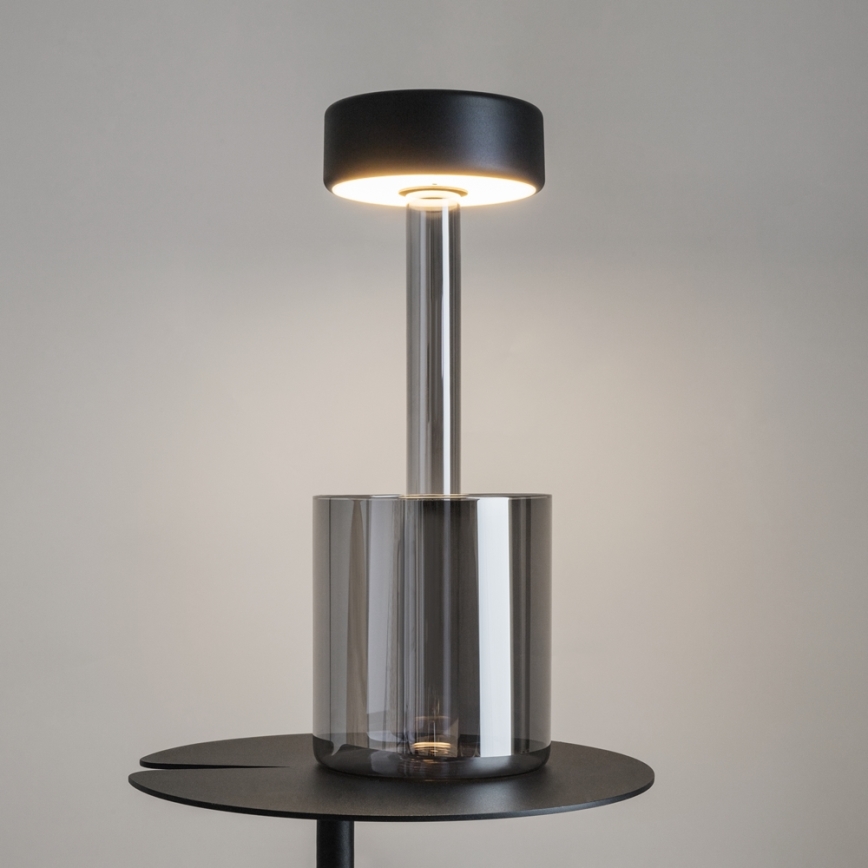 Maytoni MOD229TL-L3B3K3 - LED à intensité variable rechargeable portable lampe de table LED/3W/5V 2200-4000K noir/gris