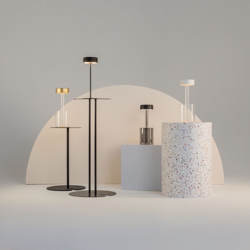 Maytoni MOD229TL-L3G3K1 - LED à intensité variable rechargeable portable lampe de table LED/3W/5V 2200-4000K doré/transparent