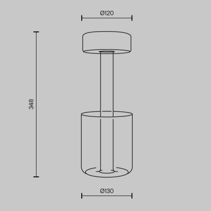 Maytoni MOD229TL-L3G3K1 - LED à intensité variable rechargeable portable lampe de table LED/3W/5V 2200-4000K doré/transparent