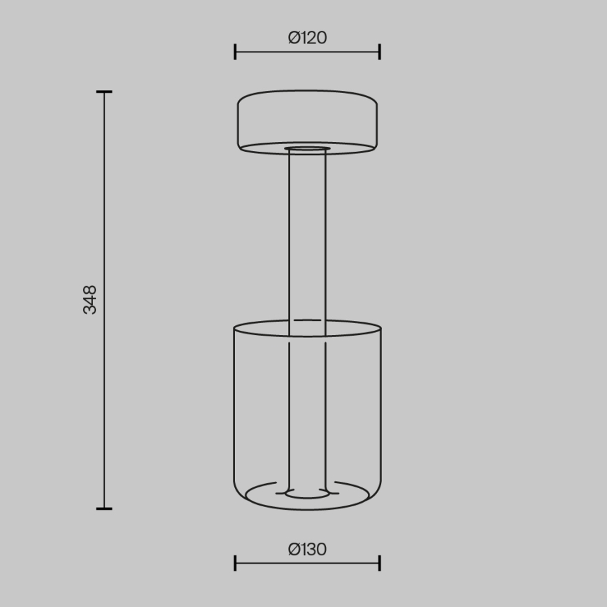 Maytoni MOD229TL-L3G3K1 - LED à intensité variable rechargeable portable lampe de table LED/3W/5V 2200-4000K doré/transparent