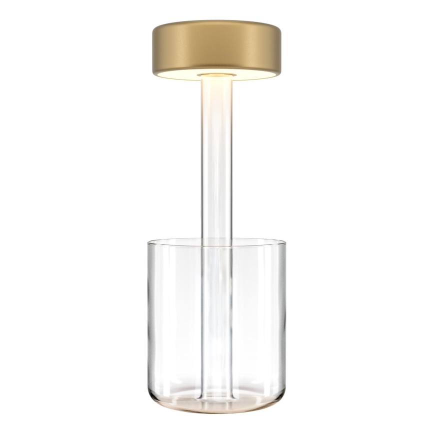 Maytoni MOD229TL-L3G3K1 - LED à intensité variable rechargeable portable lampe de table LED/3W/5V 2200-4000K doré/transparent