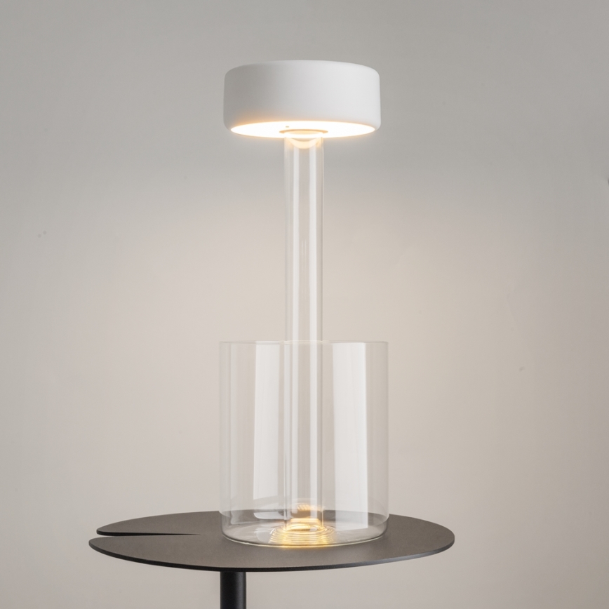 Maytoni MOD229TL-L3W3K1 - LED Dimbaar oplaadbaar draagbaar tafellamp LED/3W/5V 2200-4000K wit/doorzichtig