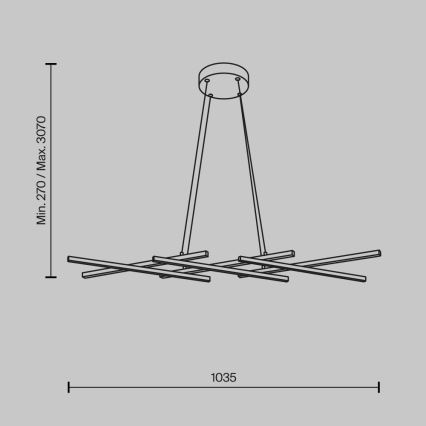 Maytoni MOD244PL-L50BSK - Suspension LED sur câble HALO LED/40W/230V, dorée