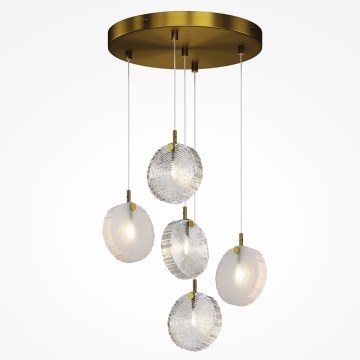 Maytoni MOD254PL-05BS - Hanglamp aan een koord FROZEN 5xG4/28W/230V messing
