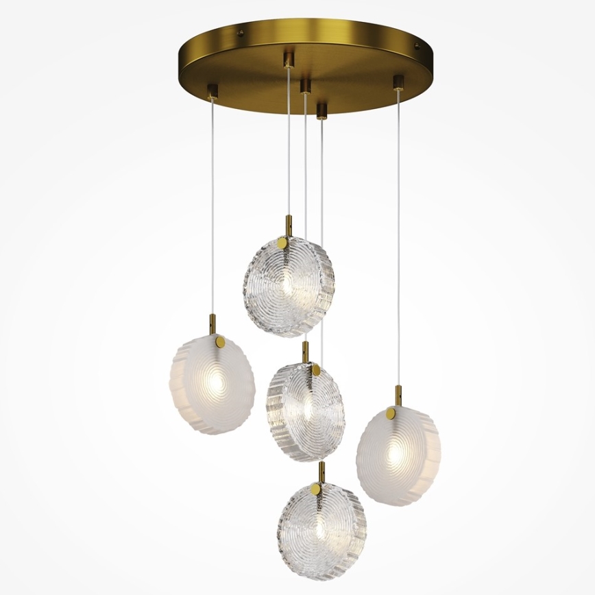 Maytoni MOD254PL-05BS - Hanglamp aan een koord FROZEN 5xG4/28W/230V messing