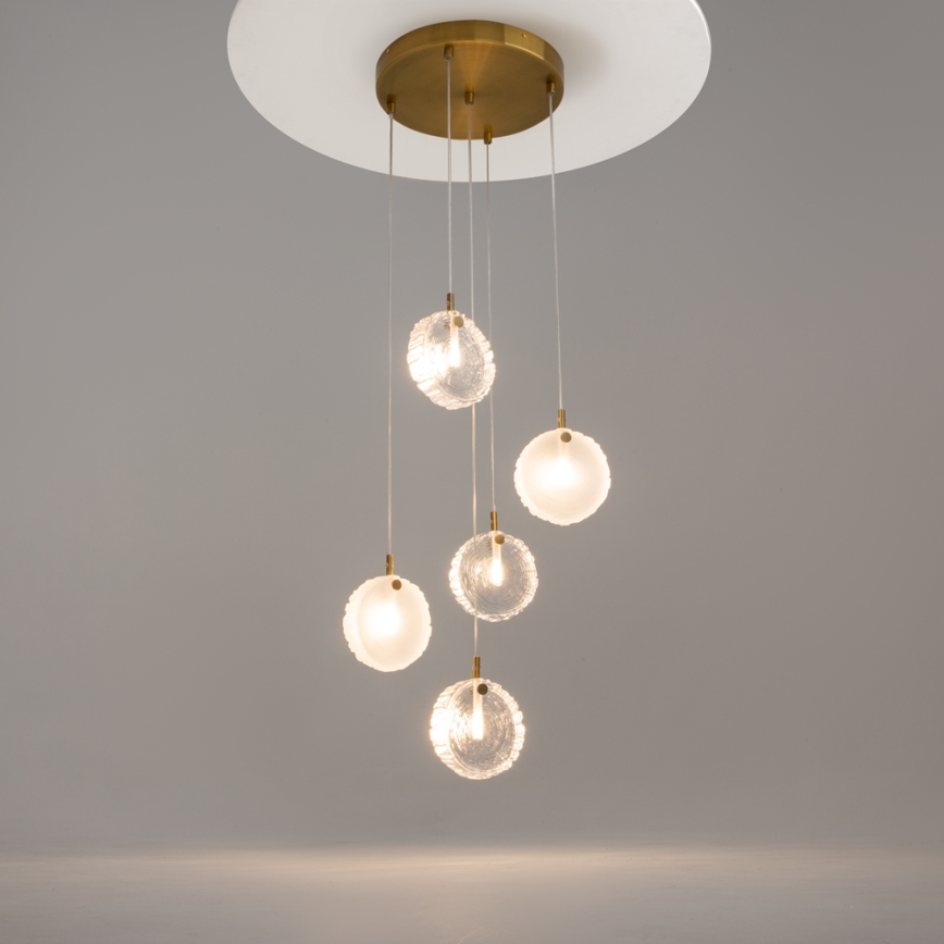 Maytoni MOD254PL-05BS - Hanglamp aan een koord FROZEN 5xG4/28W/230V messing