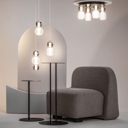 Maytoni MOD273CL-L60CH3K - LED Plafondlamp DROP 4xLED/15W/230V diameter 43 cm glanzend chroom