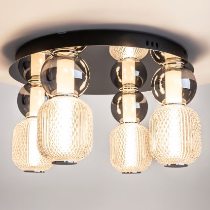 Maytoni MOD273CL-L60CH3K - LED Plafondlamp DROP 4xLED/15W/230V diameter 43 cm glanzend chroom