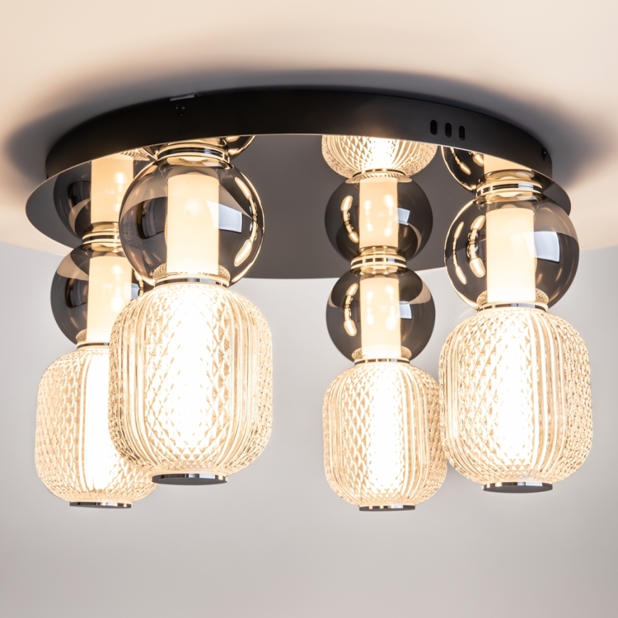 Maytoni MOD273CL-L60CH3K - LED Plafondlamp DROP 4xLED/15W/230V diameter 43 cm glanzend chroom