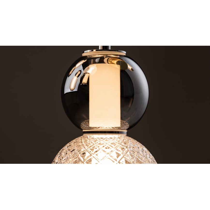 Maytoni MOD273CL-L60CH3K - LED Plafondlamp DROP 4xLED/15W/230V diameter 43 cm glanzend chroom