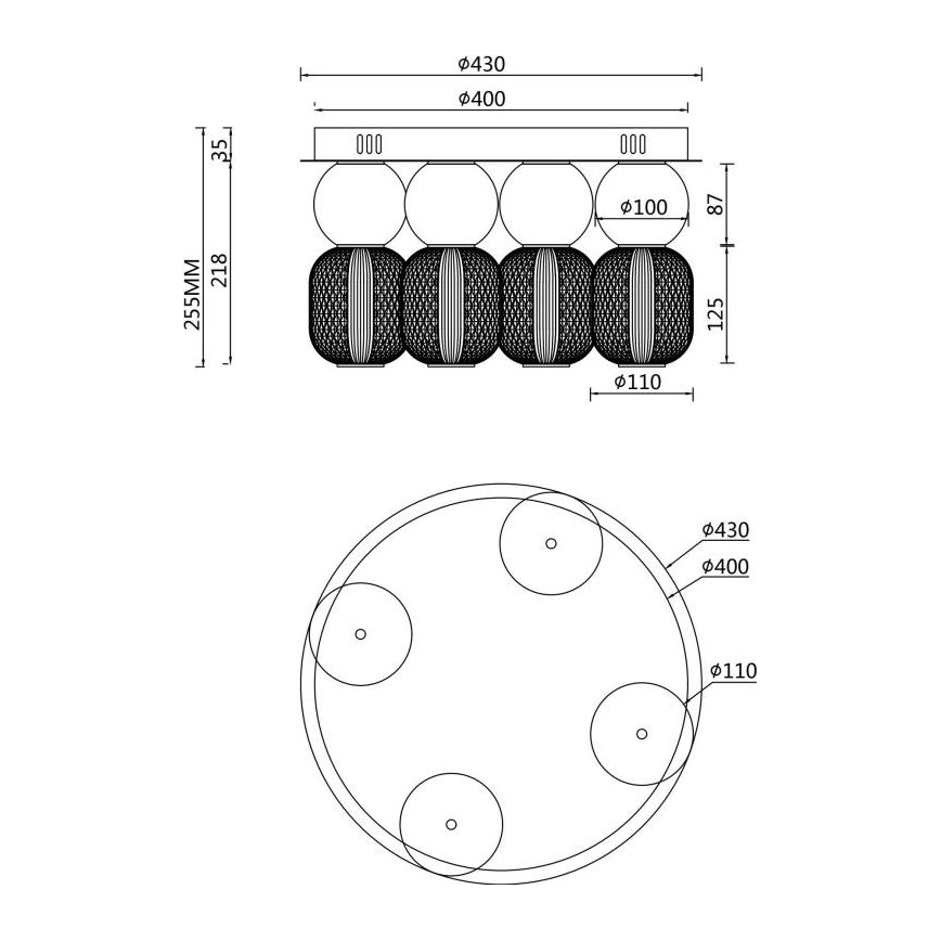 Maytoni MOD273CL-L60CH3K - LED Plafondlamp DROP 4xLED/15W/230V diameter 43 cm glanzend chroom