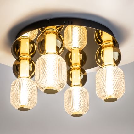 Maytoni MOD273CL-L60G3K - LED Plafondlamp DROP 4xLED/15W/230V diameter 43 cm goud