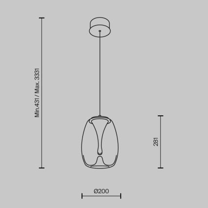 Maytoni MOD282PL-L8G3K - LED Hanglamp aan een koord SPLASH LED/7W/230V 3000K goud