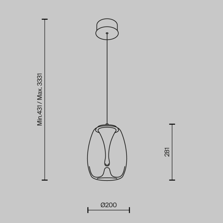 Maytoni MOD282PL-L8G3K - LED Hanglamp aan een koord SPLASH LED/7W/230V 3000K goud