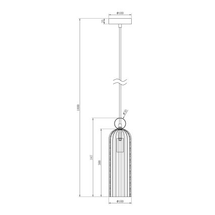 Maytoni MOD302PL-01CG - Hanglamp aan een koord ANTIC 1xE14/40W/230V goud/beige