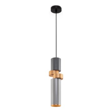 Maytoni MOD303PL-01CFL2 - Hanglamp aan een koord PALETTE 1xGU10/40W/230V grijs/goud