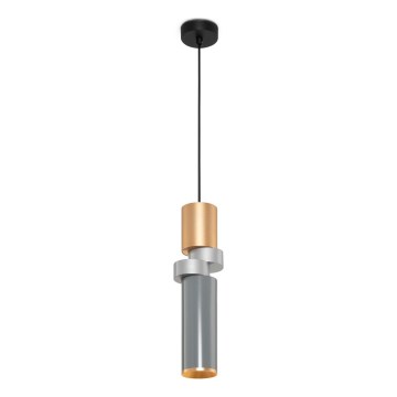 Maytoni MOD303PL-01CFL3 - Hanglamp aan een koord PALETTE 1xGU10/40W/230V goud/grijs