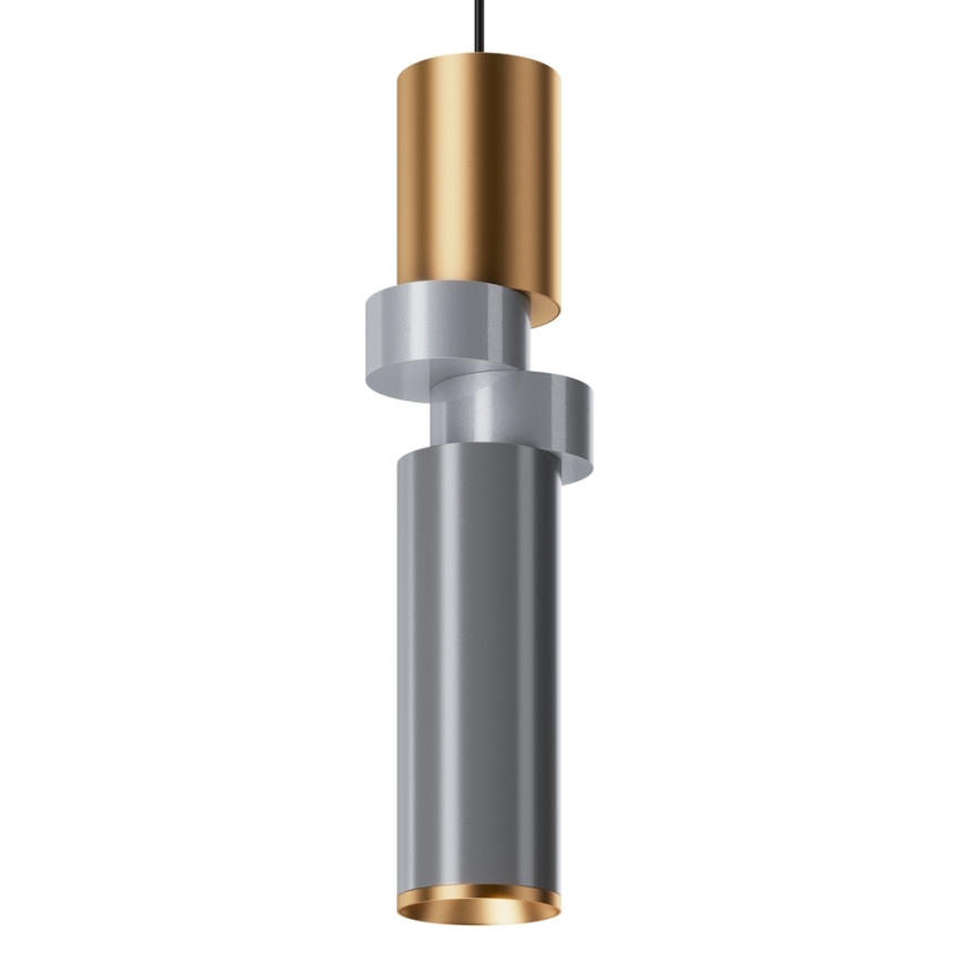 Maytoni MOD303PL-01CFL3 - Hanglamp aan een koord PALETTE 1xGU10/40W/230V goud/grijs