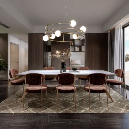 Maytoni MOD317PL-06G - Hanglamp aan een koord BALANCE 6xG9/40W/230V koper