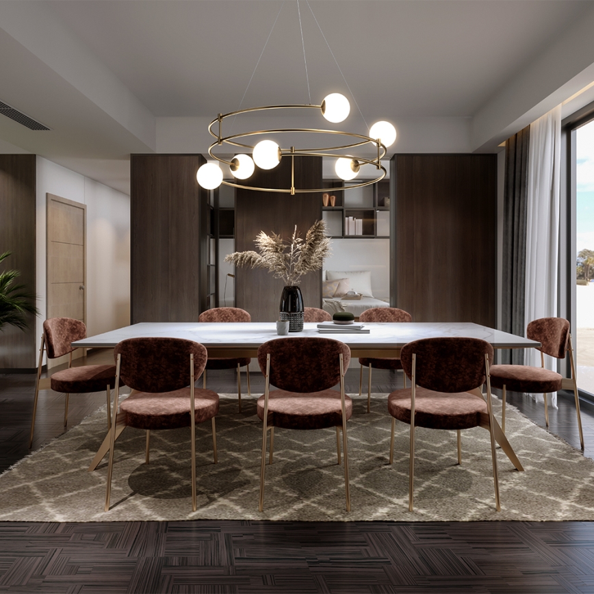 Maytoni MOD317PL-06G - Hanglamp aan een koord BALANCE 6xG9/40W/230V koper